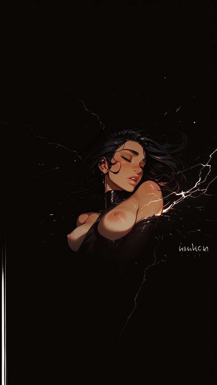 French Brunette Gets Monster